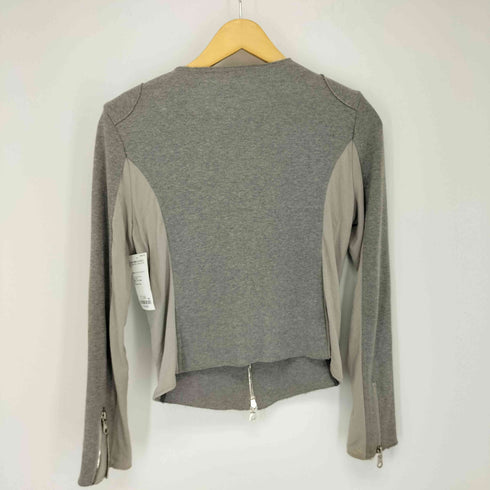 ダブルスタンダードクロージング DOUBLE STANDARD CLOTHING 素材切替 ジップアップ Vネックジャケット メンズ US:36